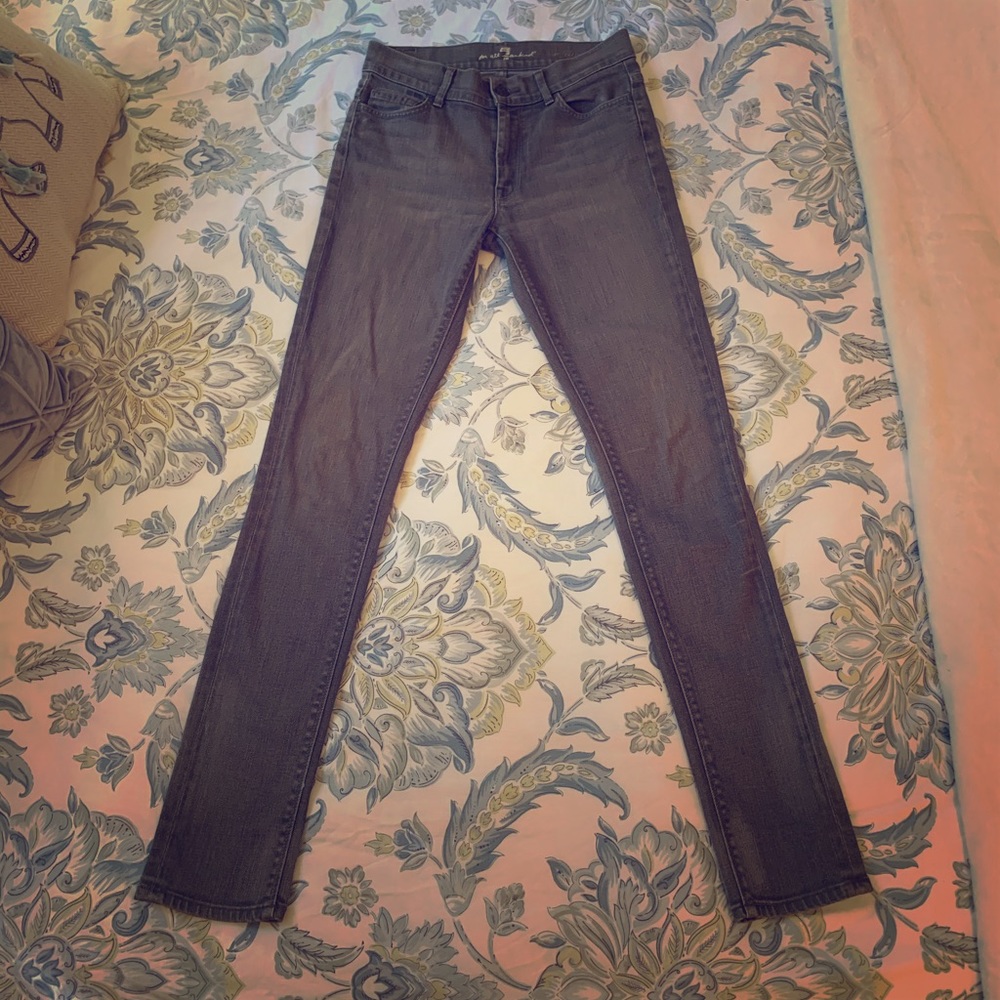 7 for all mankind grey skinnies